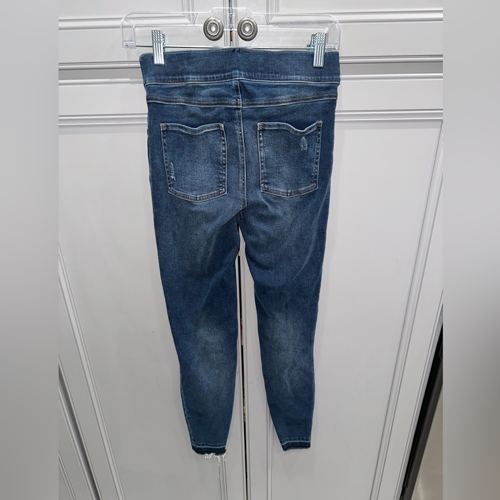 SPANX Distressed Ankle High waist skinny pull on jeans size small - Picture 11 of 14